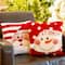 Glitzhome® Hooked 3D Santa & Snowman Throw Pillow Set